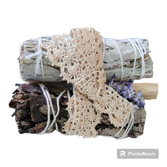 Peach Selenite Smudge Bowl Kit - Picture 4 of 5